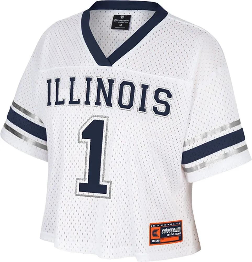 Colosseum Women's Illinois Fighting Illini White Cropped Jersey