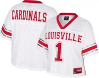 Colosseum Women's Louisville Cardinals White Cropped Jersey