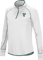 Colosseum Women's Michigan State Spartans White 1/4 Zip Pullover