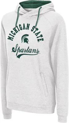 Colosseum Women's Michigan State Spartans White Pullover Hoodie