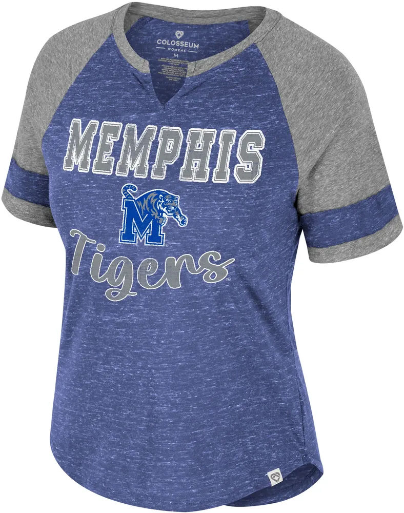 Colosseum Women's Memphis Tigers Blue V-Notch T-Shirt