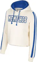 Colosseum Women's Memphis Tigers Cream Perfect Date Cropped Pullover Hoodie