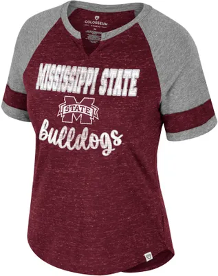 Colosseum Women's Mississippi State Bulldogs Maroon V-Notch T-Shirt