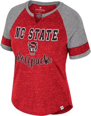 Colosseum Women's NC State Wolfpack Red V-Notch T-Shirt