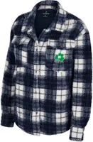 Colosseum Women's Notre Dame Fighting Irish Cream Hug Me Plaid Shacket