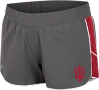 Colosseum Women's Indiana Hoosiers Grey Pull the Switch Running Shorts