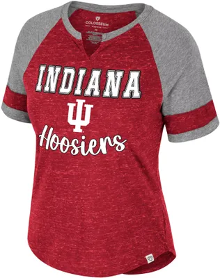 Colosseum Women's Indiana Hoosiers Crimson V-Notch T-Shirt