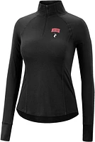 Colosseum Women's Northeastern Huskies Black Quinn 1/4 Shirt