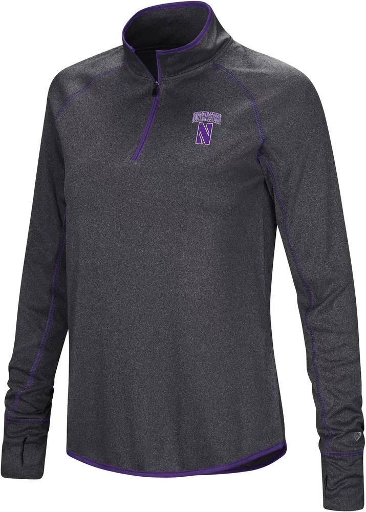 Colosseum Women's Northwestern Wildcats Black 1/4 Zip Pullover