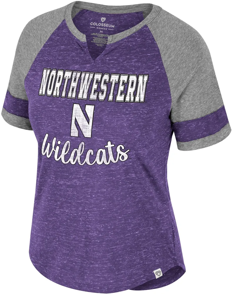 Colosseum Women's Northwestern Wildcats Purple V-Notch T-Shirt