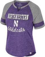 Colosseum Women's Northwestern Wildcats Purple V-Notch T-Shirt