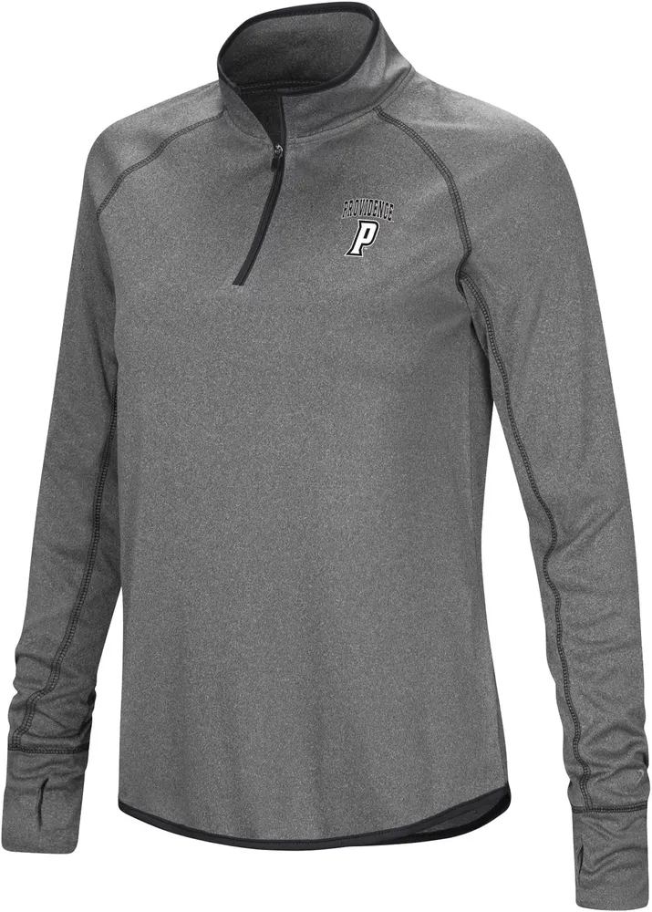 Colosseum Women's Providence Friars Heather Charcoal 1/4 Zip Pullover