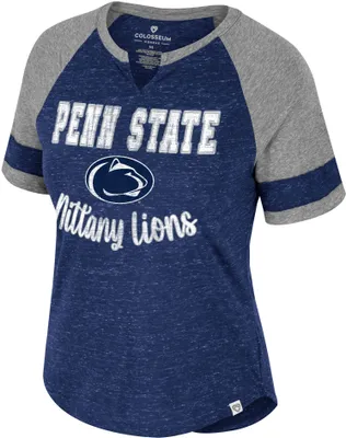 Colosseum Women's Penn State Nittany Lions Blue V-Notch T-Shirt