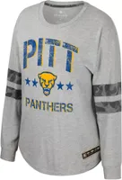 Colosseum Women's Pitt Panthers Heather Grey Flight Instructor Long Sleeve T-Shirt