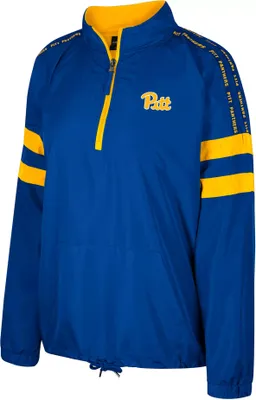 Colosseum Women's Pitt Panthers Blue Make a Statement 1/4 Zip Pullover