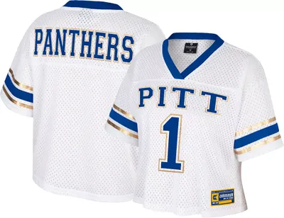 Colosseum Women's Pitt Panthers White Cropped Jersey