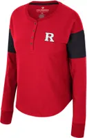 Colosseum Women's Rutgers Scarlet Knights Henley Long Sleeve T-Shirt