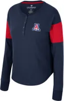 Colosseum Women's Arizona Wildcats Navy Henley Long Sleeve T-Shirt