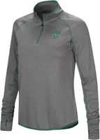 Colosseum Women's South Florida Bulls Heather Charcoal 1/4 Zip Pullover