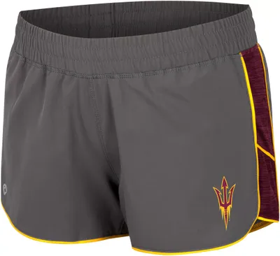 Colosseum Women's Arizona State Sun Devils Grey Pull the Switch Running Shorts