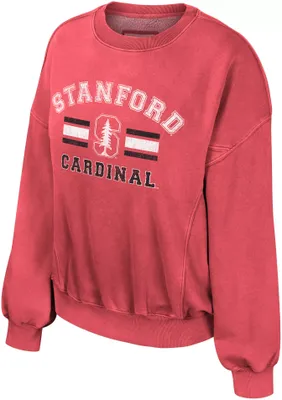 Colosseum Women's Stanford Cardinal Audrey Crew Fleece Sweatshirt