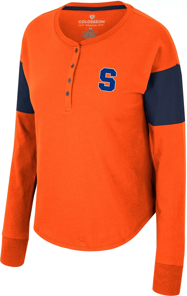 Colosseum Women's Syracuse Orange Henley Long Sleeve T-Shirt