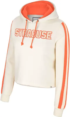 Colosseum Women's Syracuse Orange Cream Perfect Date Cropped Pullover Hoodie