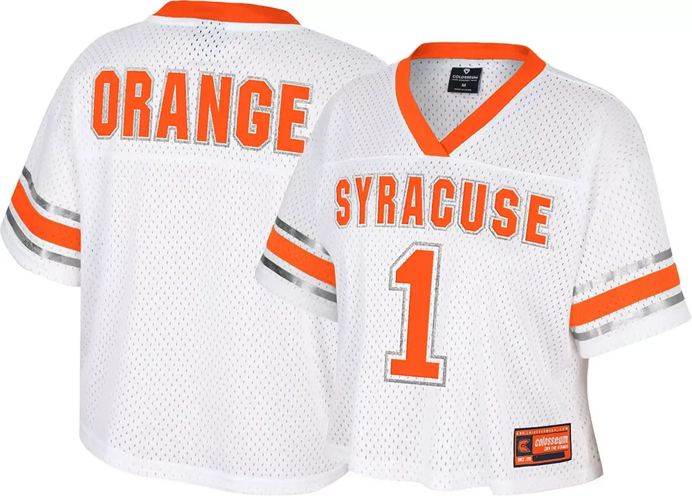 Colosseum Women's Syracuse Orange White Cropped Jersey