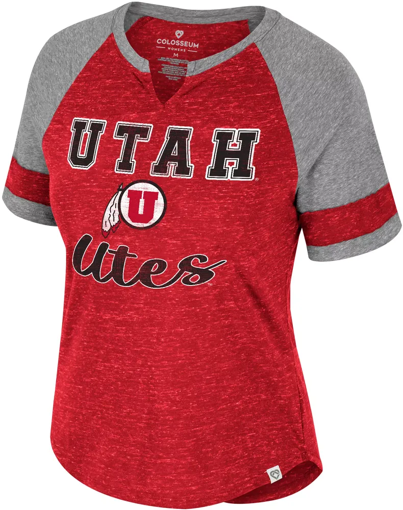 Colosseum Women's Utah Utes Crimson V-Notch T-Shirt