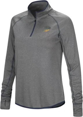 Colosseum Women's Toledo Rockets Heather Charcoal 1/4 Zip Pullover