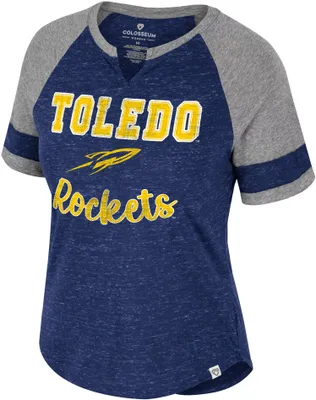 Colosseum Women's Toledo Rockets Midnight Blue V-Notch T-Shirt