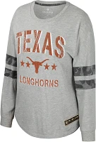 Colosseum Women's Texas Longhorns Heather Grey Flight Instructor Long Sleeve T-Shirt