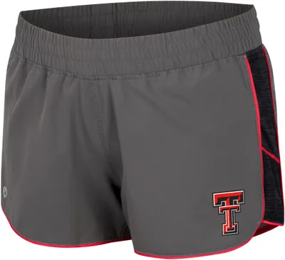 Colosseum Women's Texas Tech Red Raiders Grey Pull the Switch Running Shorts