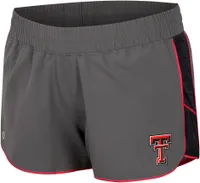 Colosseum Women's Texas Tech Red Raiders Grey Pull the Switch Running Shorts