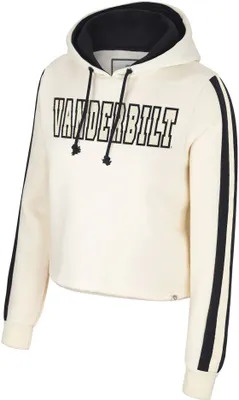 Colosseum Women's Vanderbilt Commodores Cream Perfect Date Cropped Pullover Hoodie