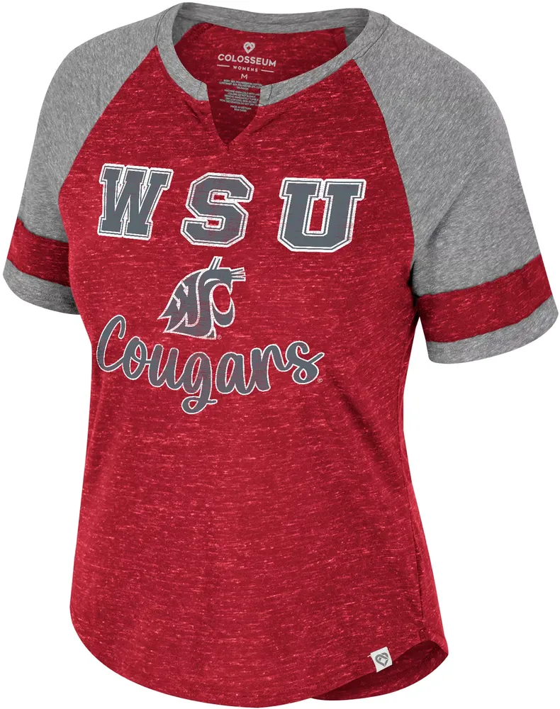 Colosseum Women's Washington State Cougars Crimson V-Notch T-Shirt