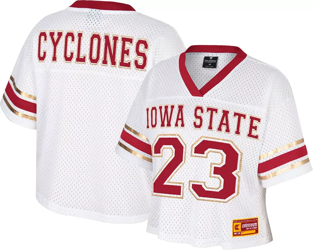 Colosseum Women's Iowa State Cyclones White Cropped Jersey