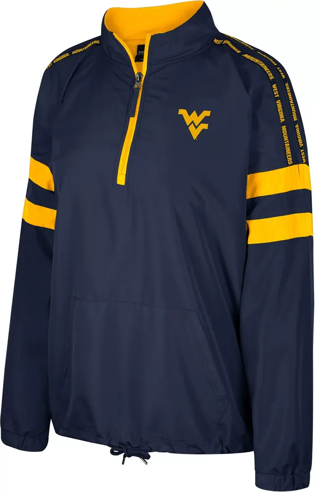 Colosseum Women's West Virginia Mountaineers Blue Make a Statement 1/4 Zip Pullover