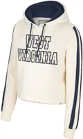 Colosseum Women's West Virginia Mountaineers Cream Perfect Date Cropped Pullover Hoodie