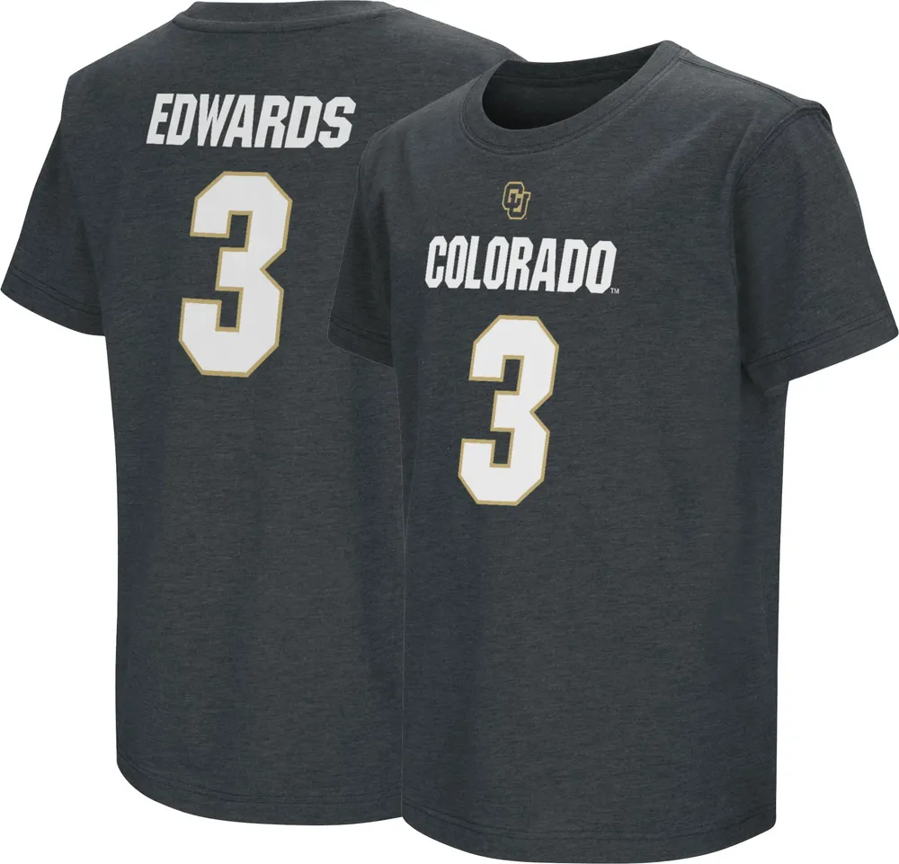 Colosseum Youth Colorado Buffaloes Dylan Edwards #3 Black T-Shirt