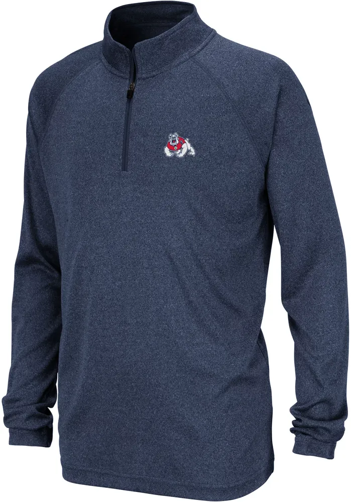 Colosseum Youth Fresno State Bulldogs Navy 1/4 Zip Pullover Shirt