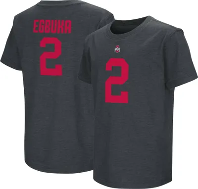 Colosseum Youth Ohio State Buckeyes Emeka Egbuka #2 Black T-Shirt