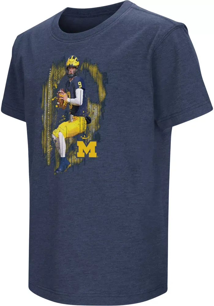 Colosseum Youth Michigan Wolverines J.J. McCarthy Game Shot Navy T-Shirt