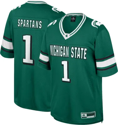 Colosseum Youth Michigan State Spartans Green No Fate Football Jersey