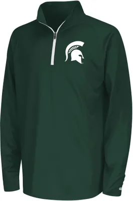 Colosseum Youth Michigan State Spartans White 1/4 Zip Pullover