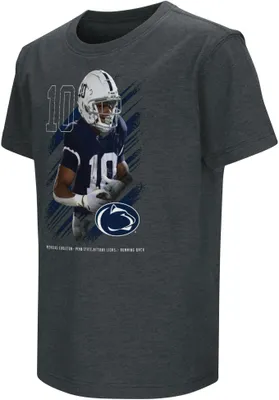 Colosseum Youth Penn State Nittany Lions Nick Singleton #10 Black Game Shot T-Shirt