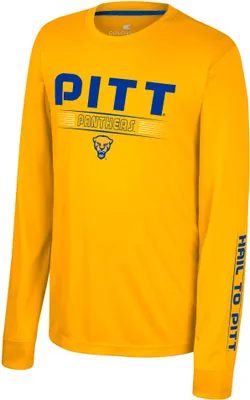 Colosseum Youth Pitt Panthers Gold Zach Long Sleeve T-Shirt