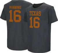 Colosseum Youth Texas Longhorns Arch Manning #16 Black T-Shirt