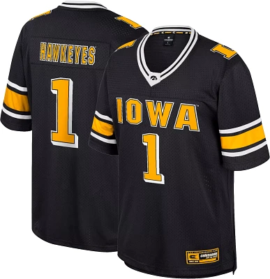 Colosseum Youth Iowa Hawkeyes Black No Fate Football Jersey