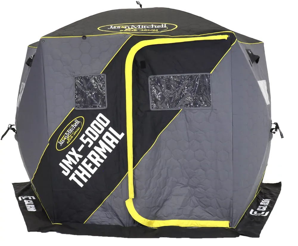 Clam Outdoor Jason Mitchell X-5000 Thermal Ice Fishing Hub Shelter